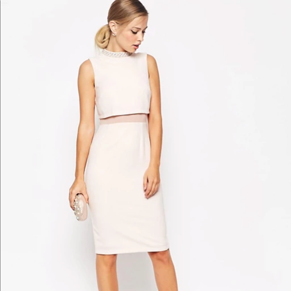 ASOS Pink Dress with embellished collar
